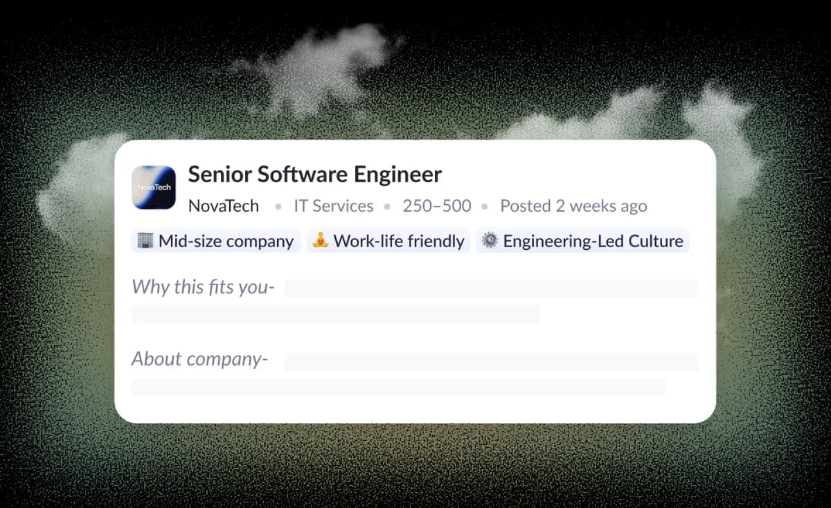 Personalised Job Discovery